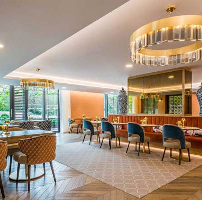 Restaurant interior in Clapham