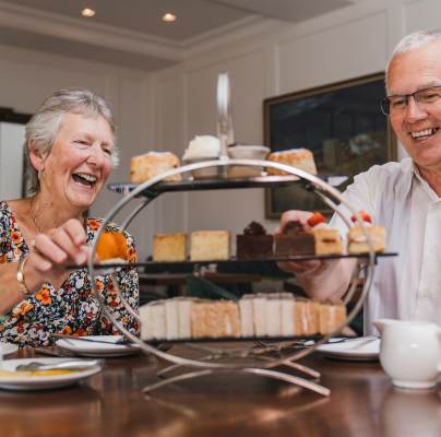 Owners enjoying afternoon tea in Bristol retirement village