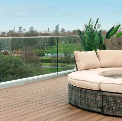 Terrace with panoramic view of London