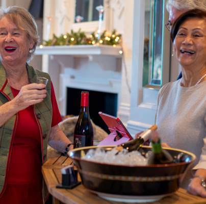 Ladies laughing at Blandy's