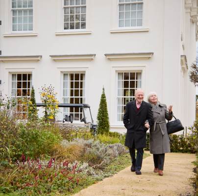Owners walking the grounds at Sunningdale Park
