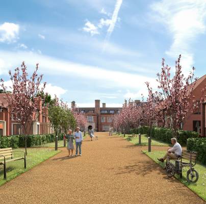 CGI of Headley Court retirement village in Epsom