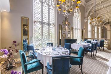 Whittle's Restaurant, Audley Binswood Restaurant tables in grand Victorian dining room