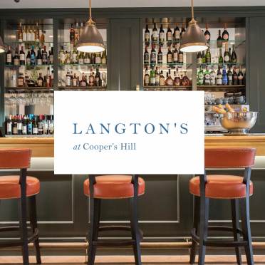 Langton's at Cooper's Hill logo on a background picture