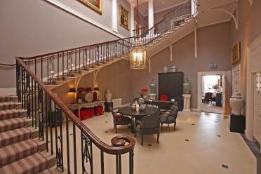 U-shaped staircase in a mansion house