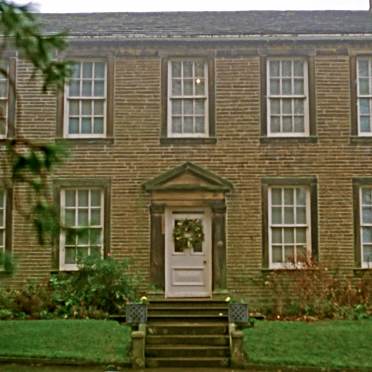 Front view on a manor house