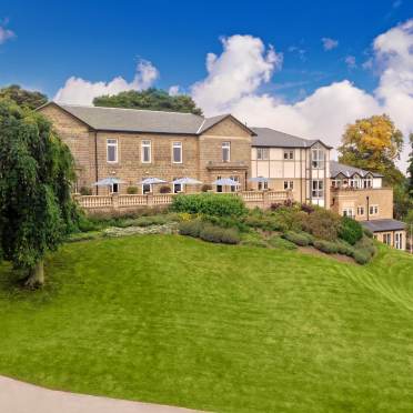 View on Clevedon House and green lawn