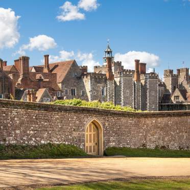 Knole castle made of stone on a sunny day