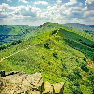 Green hills from a top