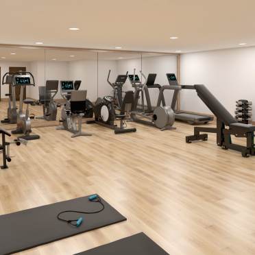 Gym with equipment