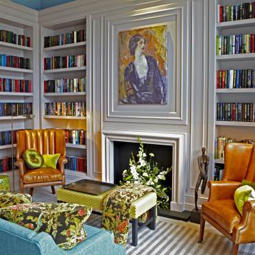 Victorian interior of a luxury library