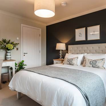 Modern bedroom with comfortable furnishings