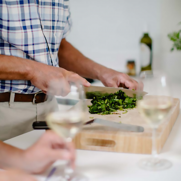 Chopping herbs