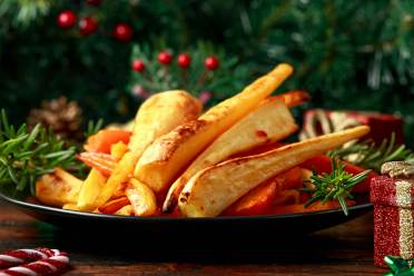 Roast parsnips and carrots add sweetness and texture Roast parsnips and carrots