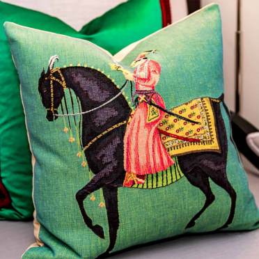 Embroidered cushion