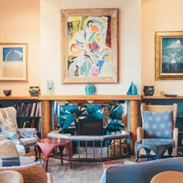 Maximalist decor in a room