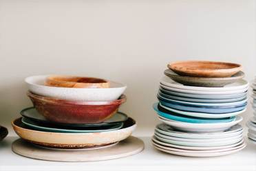 Colourful plates and bowls