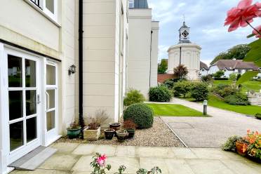 Large double doors and ramp