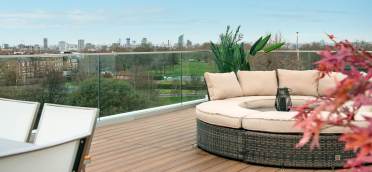 Terrace with panoramic view of London