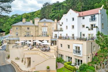 Retirement village on wooded hillside