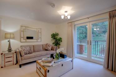 Modern living room with furniture