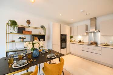Beautiful new show apartment at Wycliffe Park - Kitchen and living room