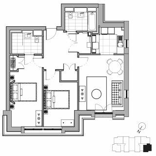 2D floorplan for 11 Middleton Place, Audley Fairmile