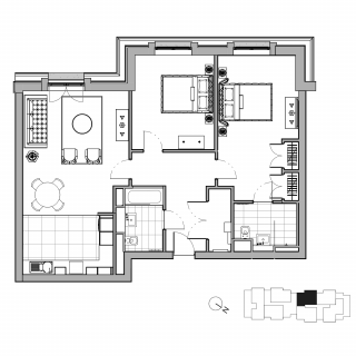 Floorplan for 12 Earle House, Audley Fairmile