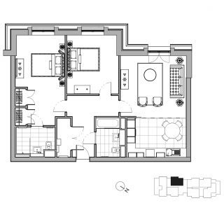 2D floorplan for 6 Austen House, Audley Fairmile