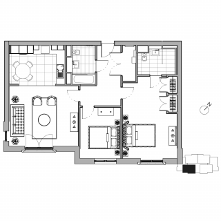 2D floorplan for 7 Chambers Court, Audley Fairmile