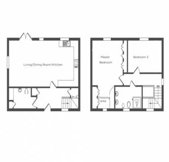 Wyatt Cottage 2 bedroom floorplan