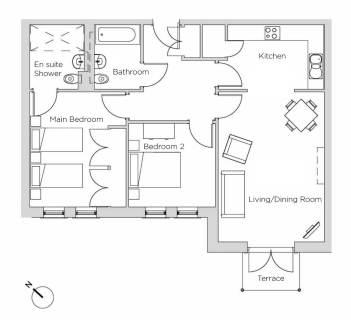 4 West Court at Redwood - floor plan
