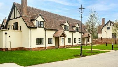 Apartment block with Tudor stylings