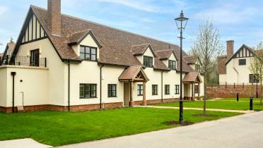 Apartment block with Tudor stylings