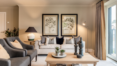 Show apartment living room (for illustration purposes only)