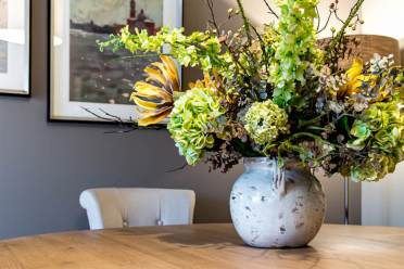 Large bouquet of flowers in a vase