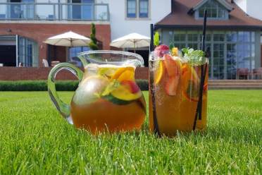 Pimms on the lawn at Chalfont Dene