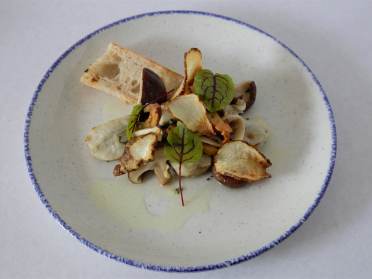 Wild mushroom and artichoke salad