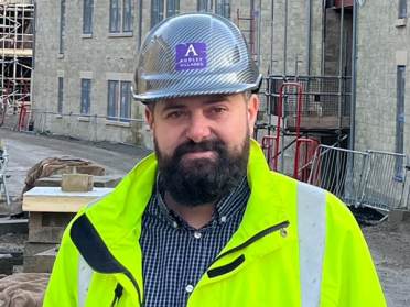 Alan Renshall, on site at Scarcroft Park