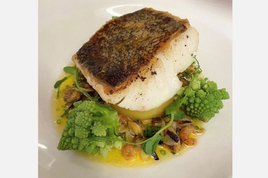 Skrei Cod with Potato Fondant, Brown Shrimp And Almond Butter